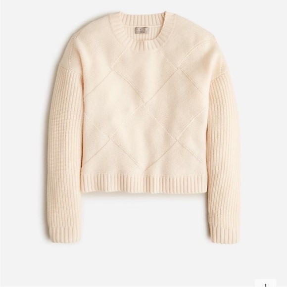 J. Crew Collection 100% Cashmere Cream Sweater